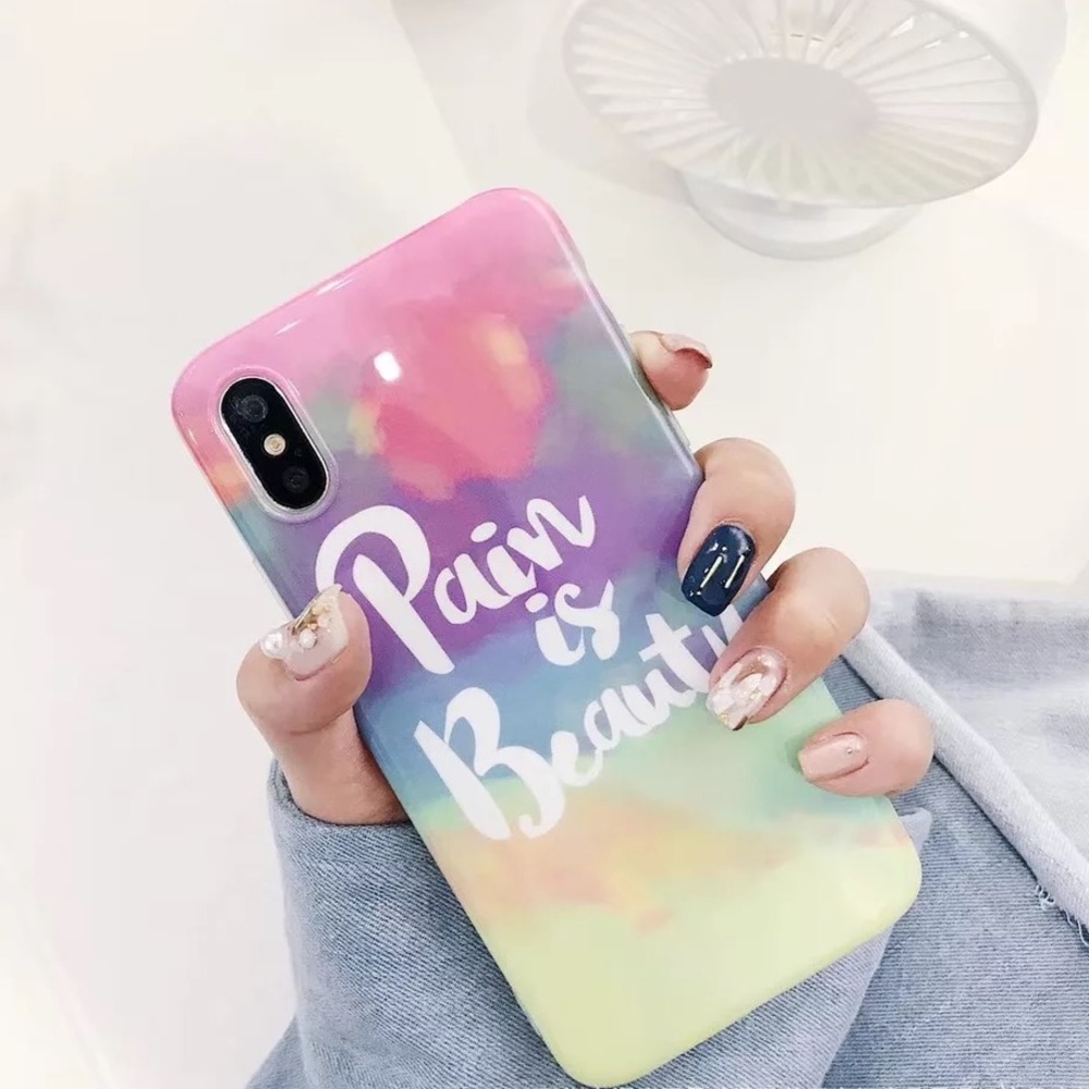 iPhone XS/7/8/+❤️️Pain is beautiful phone case